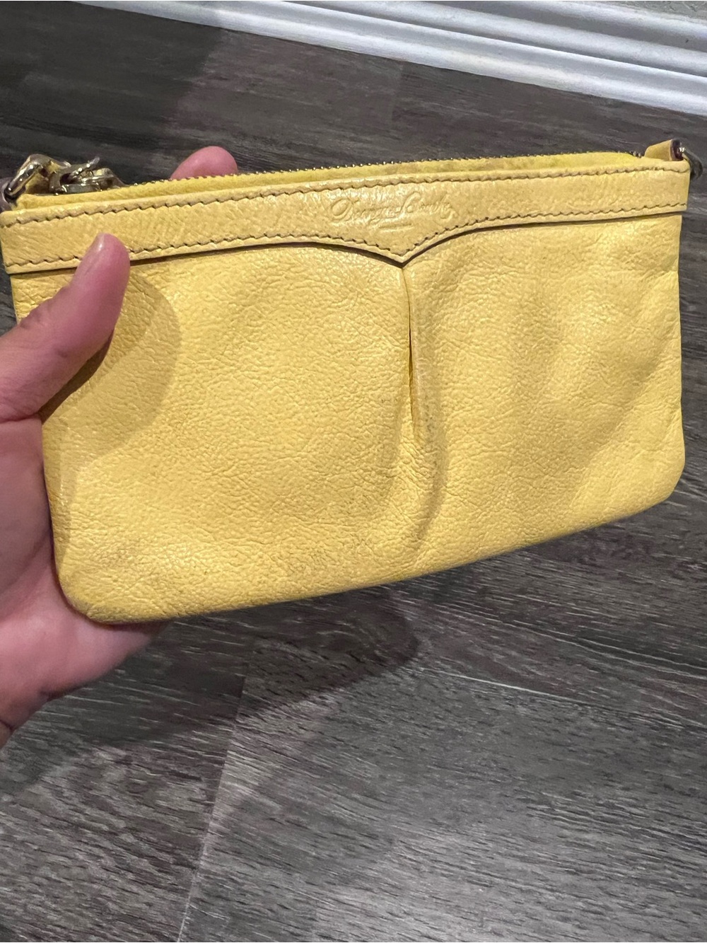Dooney & Bourke Yellow Leather Wristlet